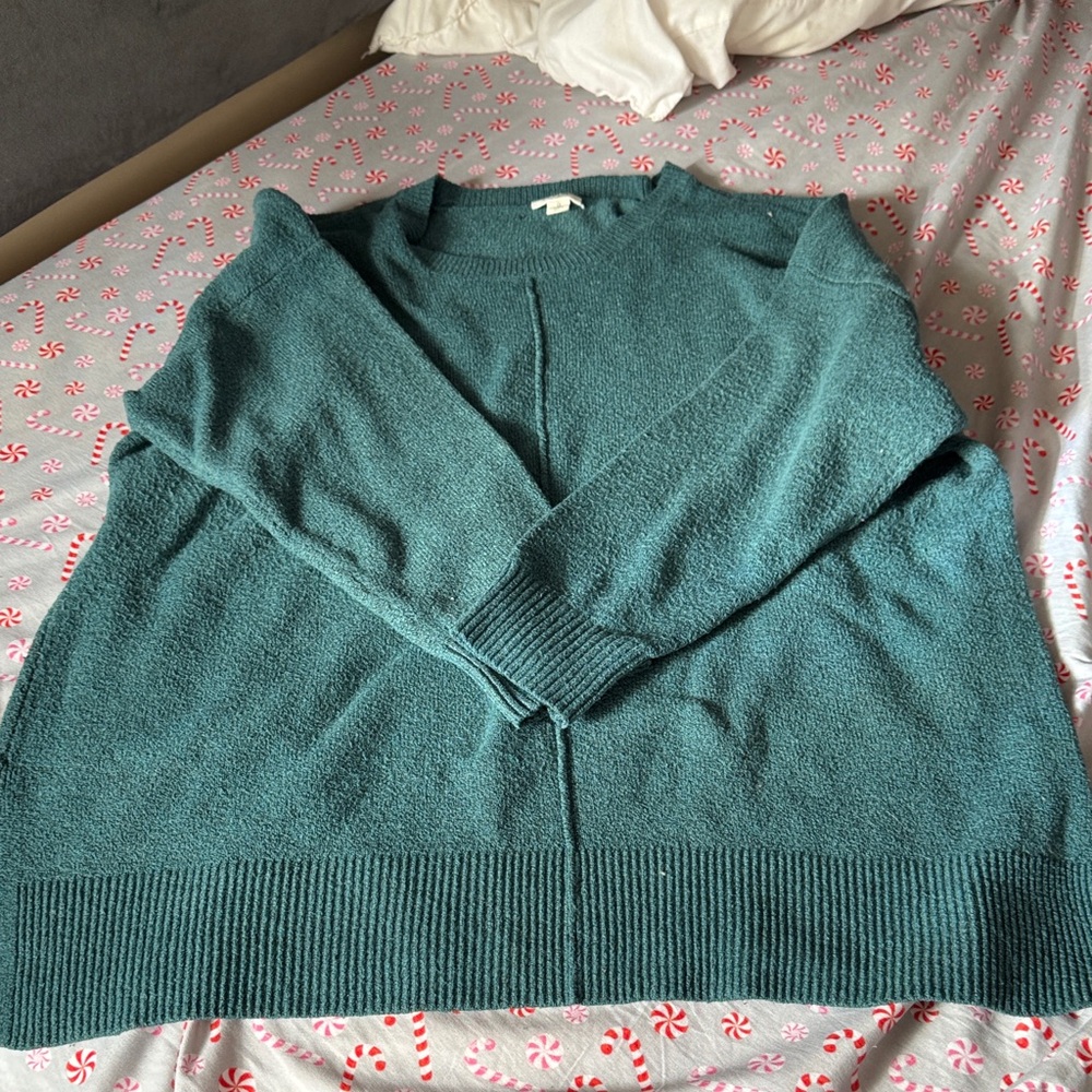 a.n.a Teal Knit Crew Neck Sweater